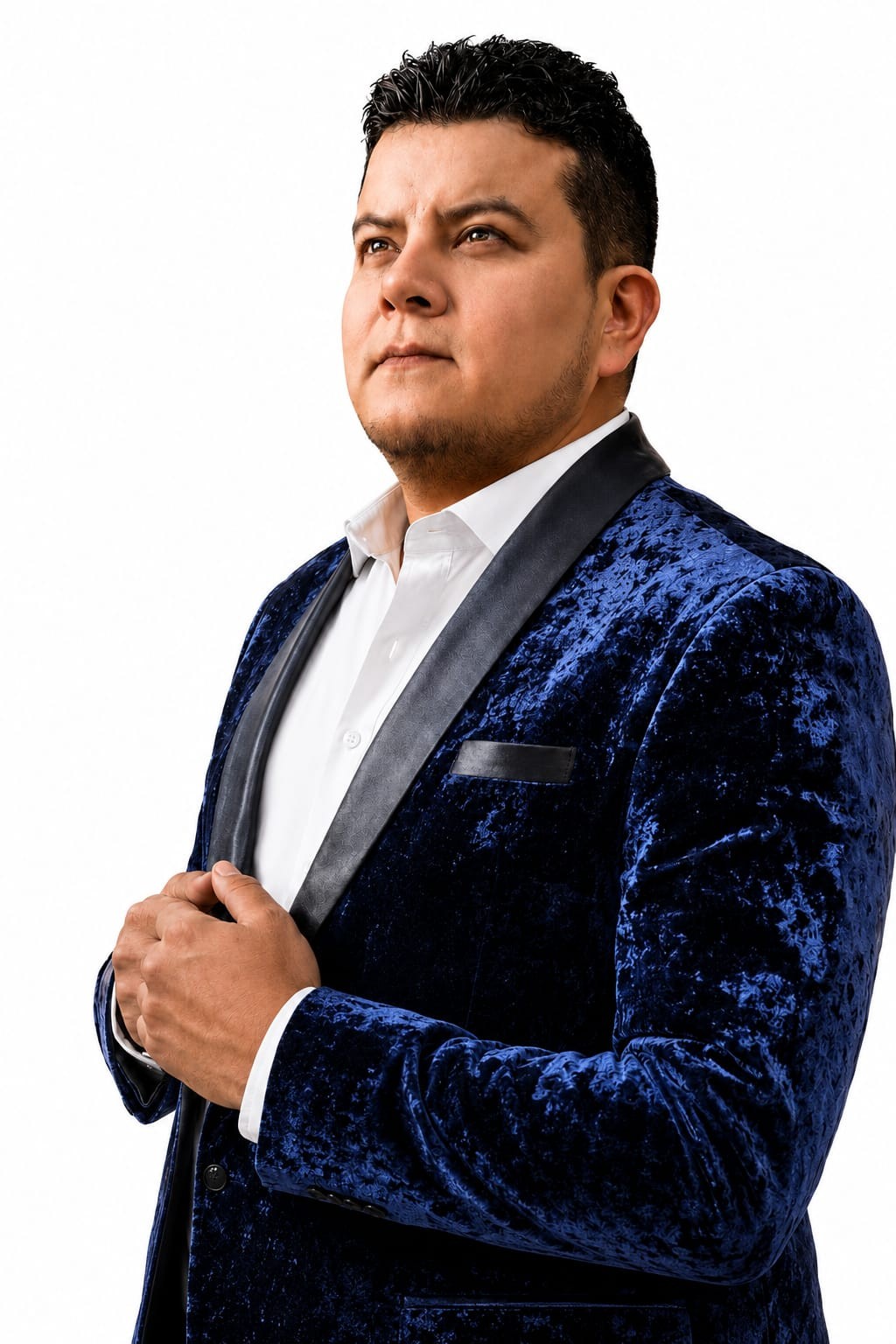 Retrato oficial de Jose Antonio Alcazaba con saco azul